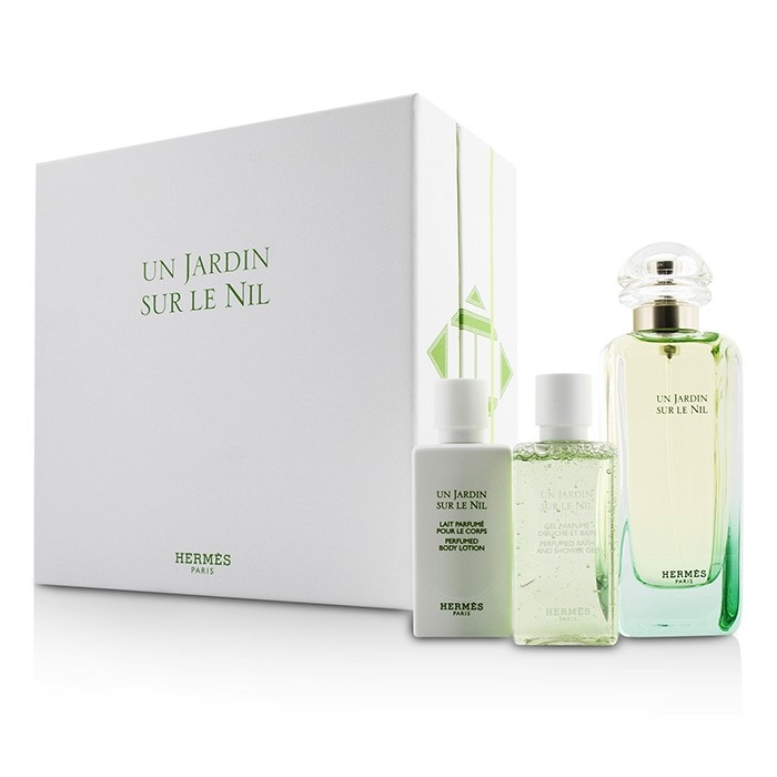 Hermes Un Jardin Sur Le Nil Coffret EDT Spray 100ml/3.3oz + Body Lotion 3pcs eBay