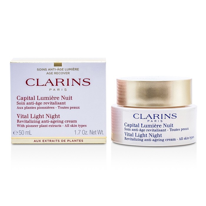 Clarins Vital Light Night Revitalizing Anti-Aging Cream 50ml Womens ...